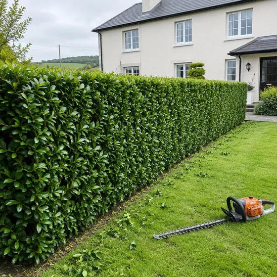 Illustrative image of a neatly trimmed hedge